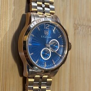 S Coifman Watch NavyBlue Face With RoseGold Bracelet